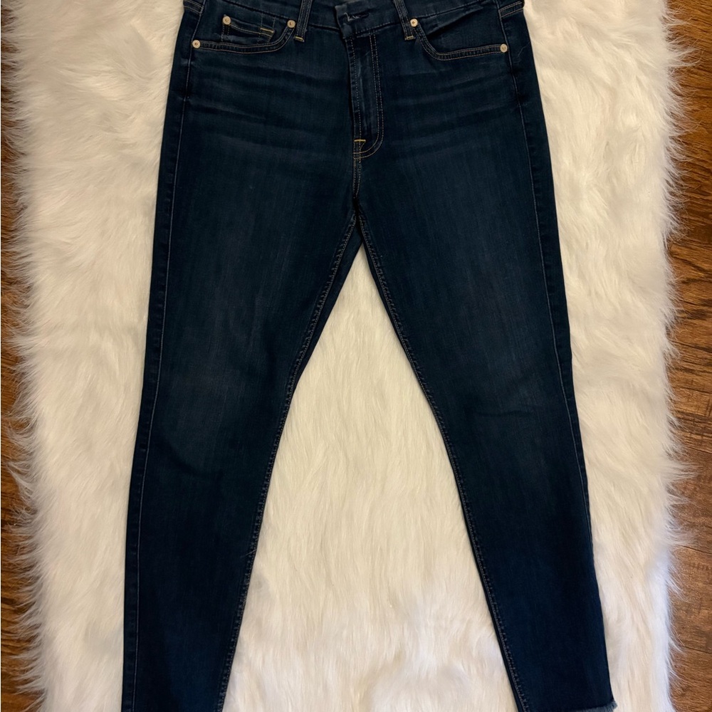 7 For All Man Kind the ankle skinny b(air) denim Dark Wash Jeans